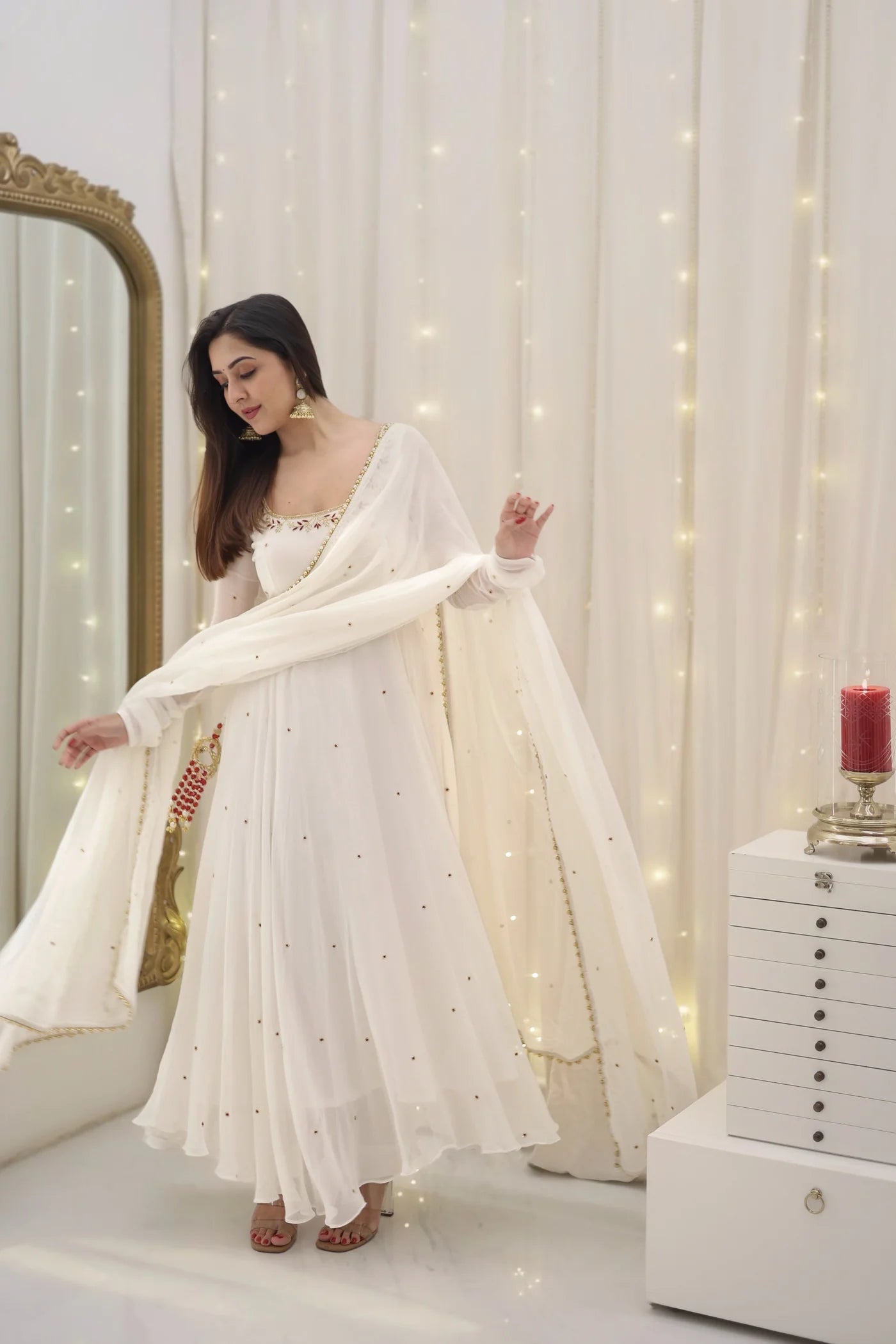 Apsara White Suit Set